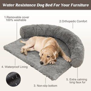 Large Calming Dog Bed Fluffy Plush Pet Mat for Dog Cat Couch Furniture Protector